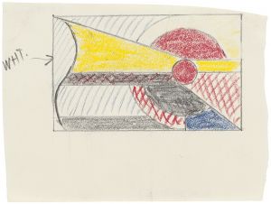 Artwork: Modern Painting with Red Circle (Study), 1967 (RLCR 1403)