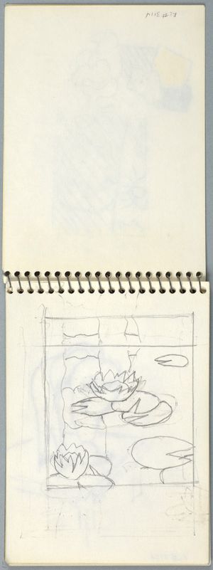 Artwork: Water Lilies – Pink Flower (Study), c. 1991 (RLCR 4095.3)