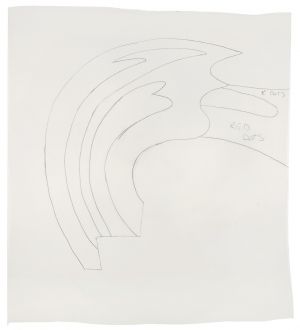 Artwork: Brushstroke Head IV (Study), c. 1986 (RLCR 3515)