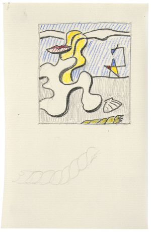Artwork: Female Figure on Beach (Study), 1977 (RLCR 2551)