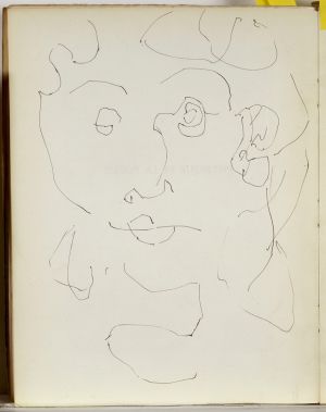 Artwork: Head, c. 1947 (RLCR 70)  Book front cover