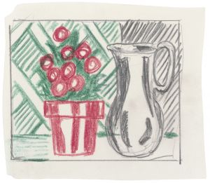 Artwork: Still Life with Coffee Pot and Flower Pot (Study), 1973 (RLCR 2190)