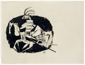 Artwork: Indian with Travois (Study), 1951 (RLCR 293)