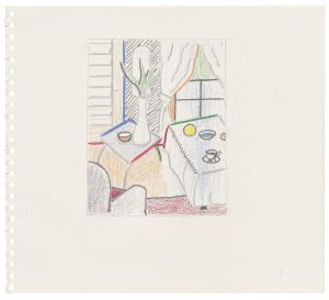 Artwork: Interior with Tables and Chair (Study), 1997 (RLCR 4724)