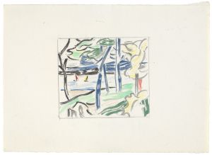 Artwork: Sailboats Through the Trees (Study), 1984 (RLCR 3362)