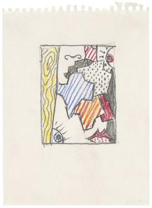 Artwork: Interior with Three Hanging Lamps (Study), 1991 (RLCR 4049)