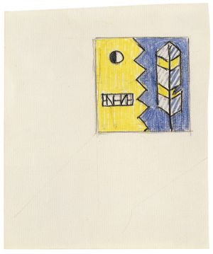 Artwork: Face and Feather (Study), 1979 (RLCR 2819)