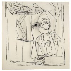Artwork: Indian with Bird II (Study), c. 1952 (RLCR 368)