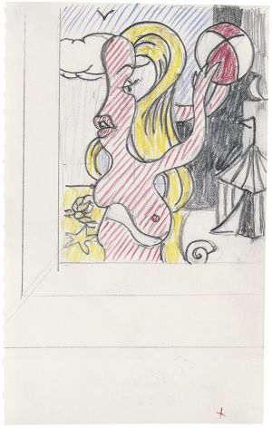 Artwork: Girl with Beach Ball II (Study), 1976 (RLCR 2464)