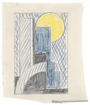 Artwork: Modern Painting with Moon Shape (Study), c. 1967 (RLCR 1399)