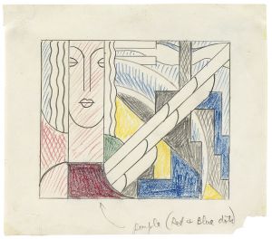 Artwork: Modern Painting with Classic Head (Study), c. 1967 (RLCR 1382)