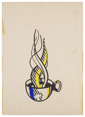 Artwork: Cup and Saucer II and Lamp on Table (Studies), 1976 (RLCR 2436)