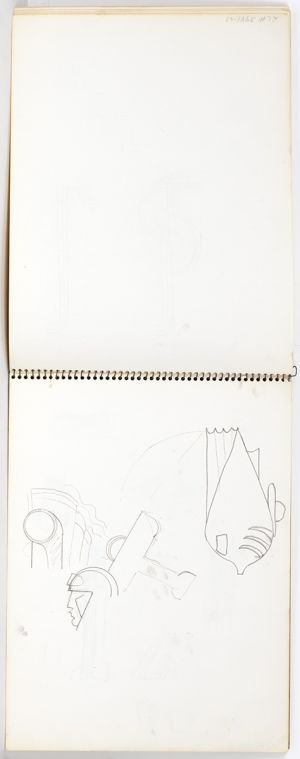 Artwork: Aviation and Fish (Studies), c. 1967 (RLCR 1502.14)