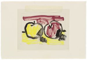 Artwork: Red Apple and Yellow Apple (Study), 1981 (RLCR 3047)