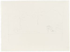 Artwork: Landscape with Scholar's Rock (Study), 1996 (RLCR 4550)