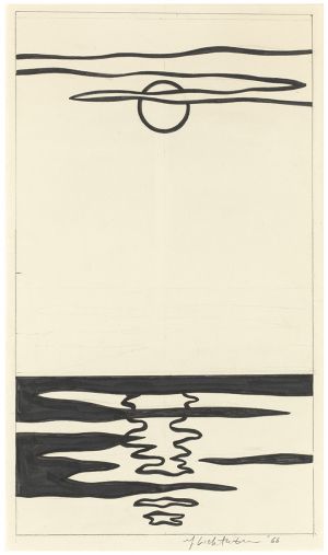 Artwork: Night Seascape Banner (Color Separation), 1966 (RLCR 1264.1)