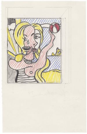 Artwork: Girl with Beach Ball III (Study), 1976 (RLCR 2465)