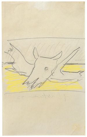 Artwork: Still Life with Cow's Skull (Study), 1972 (RLCR 2071)