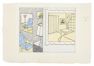 Artwork: Interior with Motel Room Painting (Study), 1992 (RLCR 4125)