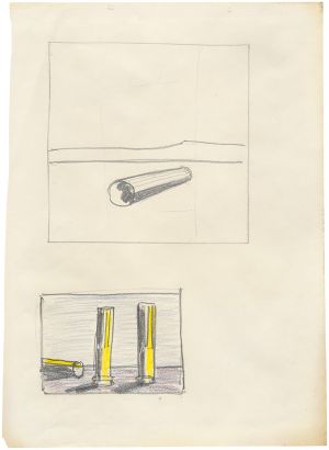 Artwork: Landscape with Column and Landscape with Columns (Studies), c. 1965 (RLCR 1102)
