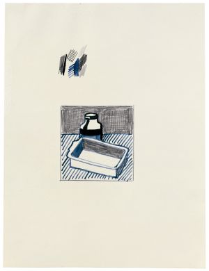 Artwork: Still Life with Bottle and Tray (Study), 1975 (RLCR 2411)