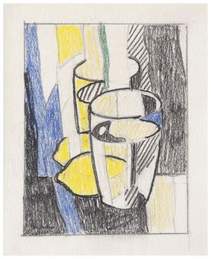 Artwork: Glass and Lemon Before a Mirror (Study), 1973 (RLCR 2172)