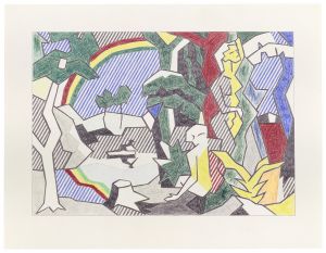 Artwork: Landscape with Figures and Rainbow (Study), 1980 (RLCR 2934)