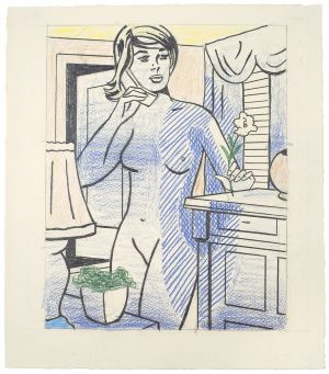 Artwork: Nude with White Flower (Study), 1994 (RLCR 4302)