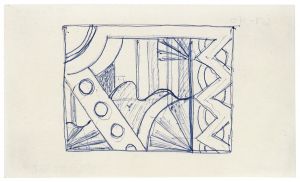 Artwork: Modern Painting with Zigzag (Study), c. 1967 (RLCR 1439)