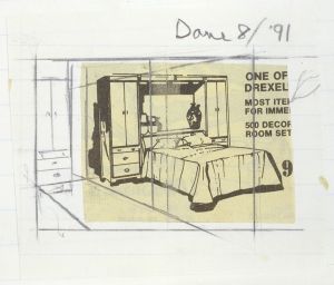 Artwork: Interior with Mirrored Closet (Study), c. 1991 (RLCR 4096.5)  REF NB1: Page 36