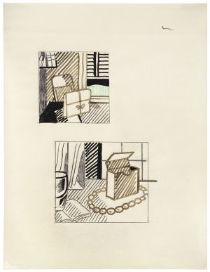 Artwork: Still Life with Dossier and Still Life with Beads (Studies), 1976 (RLCR 2509)