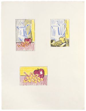 Artwork: Still Life with Yellow Grapes and Apple and Red and Yellow Still Life (Studies), 1972 (RLCR 2104)