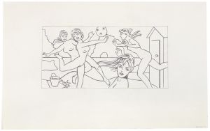 Artwork: Beach Scene with Starfish (Study), 1995 (RLCR 4351)