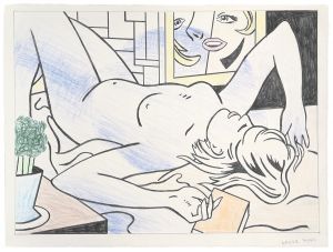 Artwork: Nude with Abstract Painting (Study), 1994 (RLCR 4289)