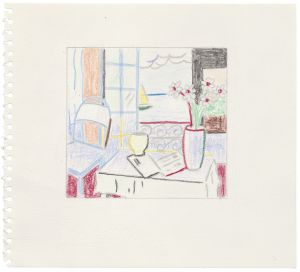 Artwork: Interior with Sailboat out the Window (Study), 1997 (RLCR 4723)