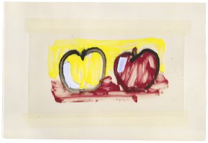 Artwork: Yellow Apple and Red Apple (Study), 1981 (RLCR 3081)