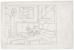 Artwork: Interior with Mobile Painting (Study), 1991 (RLCR 4040)