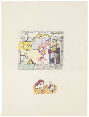 Artwork: Figures in Landscape and The Conversation (Studies), 1977 (RLCR 2570)