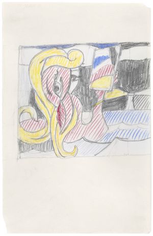 Artwork: Swimming Figure with Mirror (Study), 1977 (RLCR 2663)