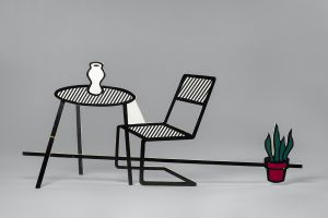 Artwork: Chair, Table and Flower Pot (Maquette), c. 1992–93 (RLCR 4181)