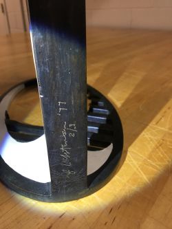 Glass I, 1976 (fabricated 1977, posthumous 0/3 fabricated 2021) RLCR 2529.2/3.  Inscription