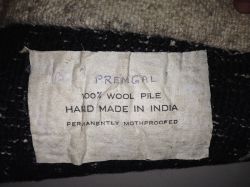 Modern Tapestry, 1967 (manufactured 1968–1973) RLCR 1509.SE3/6.  Manufacturer's label with quality approval code PREMGAL