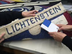 Modern Tapestry, 1967 (manufactured 1968–1973) RLCR 1509.unkn19.  Stitched artist's name