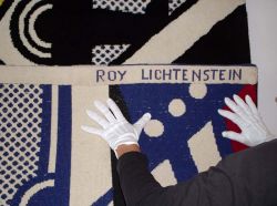 Modern Tapestry, 1967 (manufactured c. 1968–87) RLCR 1510.unkn01.  Stitched artist's name