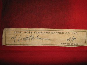 Pistol Banner, 1964 (fabricated and published 1964) RLCR 940.AP.  Variation of publisher’s label, with signature