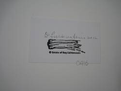 Water Lilies with Japanese Bridge (Study), 1992 (RLCR 4166). Label on verso