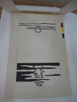 Night Seascape Banner (Color Separation), 1966 (RLCR 1264.1). Image of full sheet