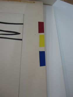 Night Seascape Banner (Color Separation), 1966 (RLCR 1264.1). Detail of color swatches, upper right