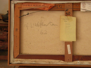 Slip Joint Pliers, 1962 (RLCR 718). Detail of verso with partially covered inscription on stretcher top