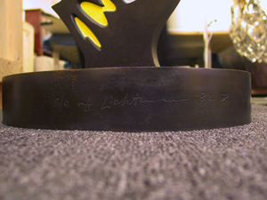 Brushstroke, 1982 (fabricated 1982, posthumous 0/6 fabricated 2021) RLCR 3107.5/6.  Inscription